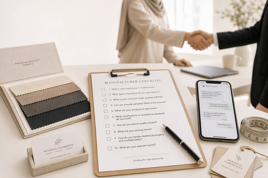 How to Choose a Modest Wear Manufacturer: 10 Questions to Ask Before You Commit