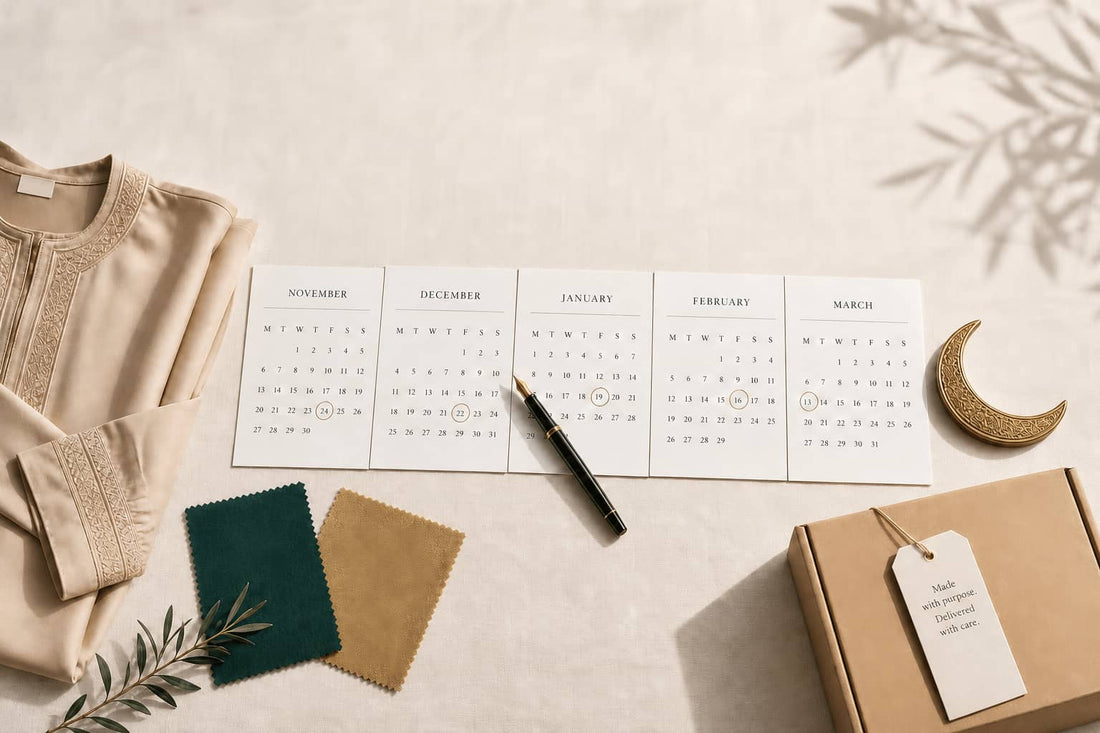 When to Order for Ramadan & Eid: A Production Timeline for Modest Fashion Brands